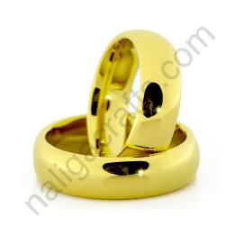 แหวนคู่ ทังสเตนคาร์ไบด์ รุ่นคลาสสิค สีทอง (6มม.)