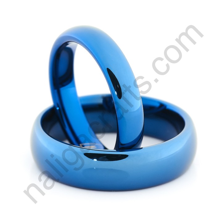 แหวนคู่ ทังสเตนคาร์ไบด์ รุ่นคลาสสิค สีน้ำเงิน