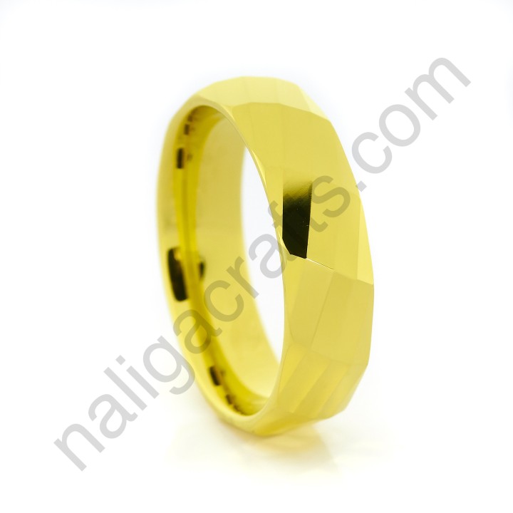 แหวนทังสเตนคาร์ไบด์ ลายเหลี่ยมเพชร (6มม.)