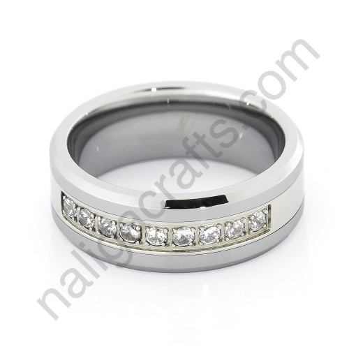 Stones In Silver Bevel 8mm