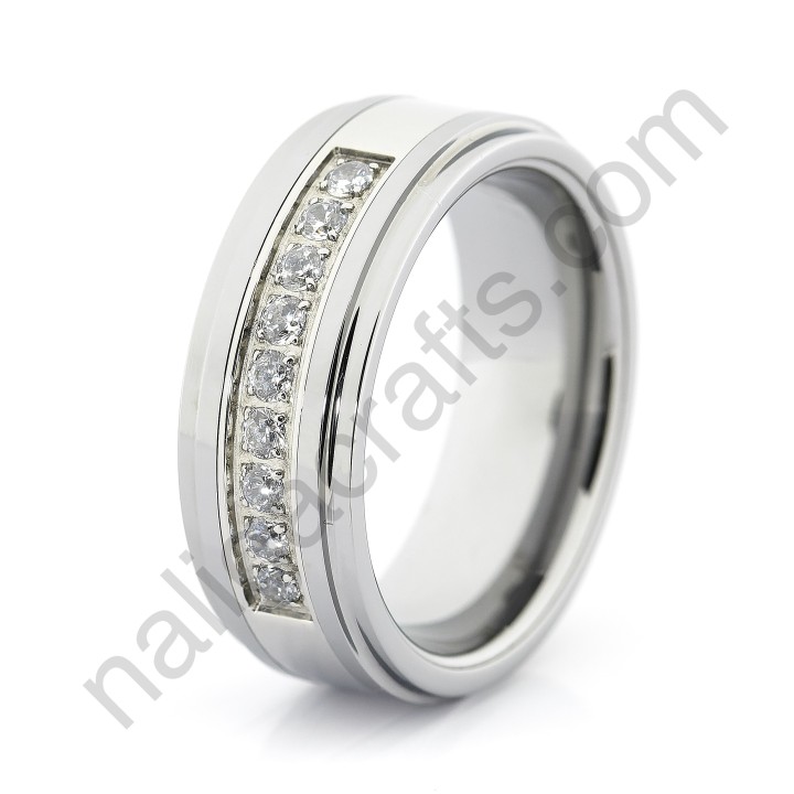 Stones In Silver Stepped 8mm