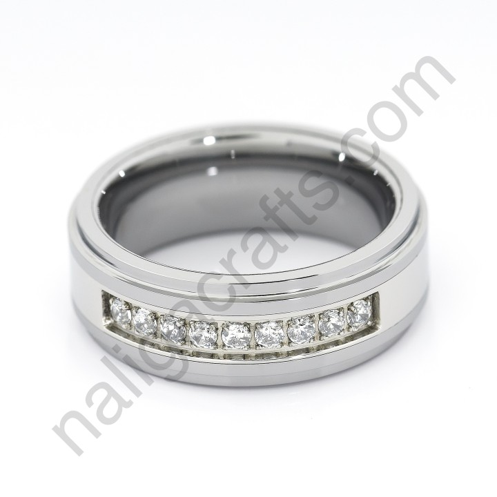 Stones In Silver Stepped 8mm