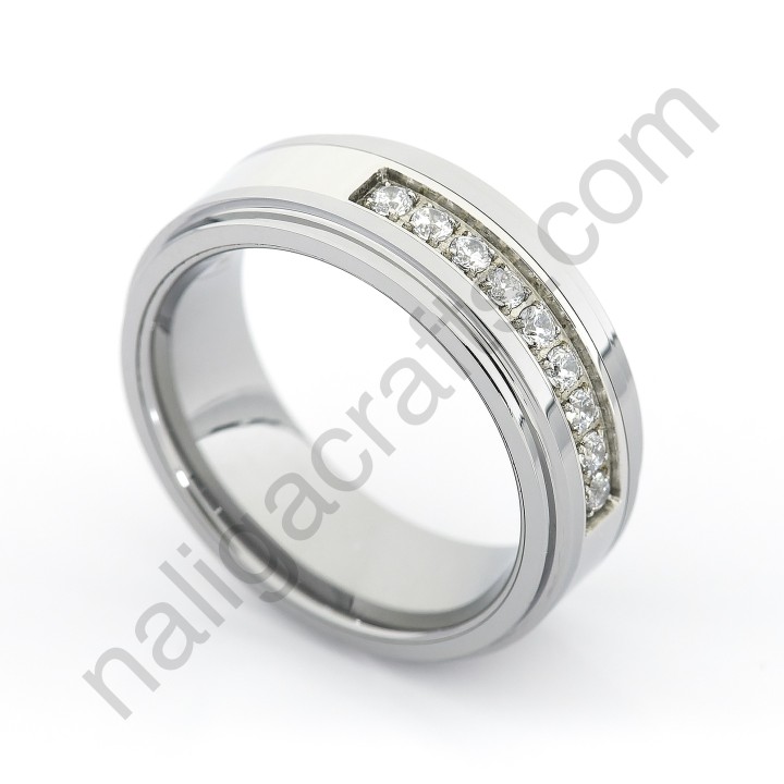 Stones In Silver Stepped 8mm