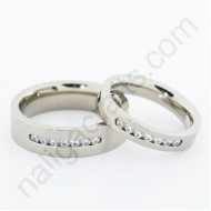 แหวนคู่ 7 Stones Titanium
