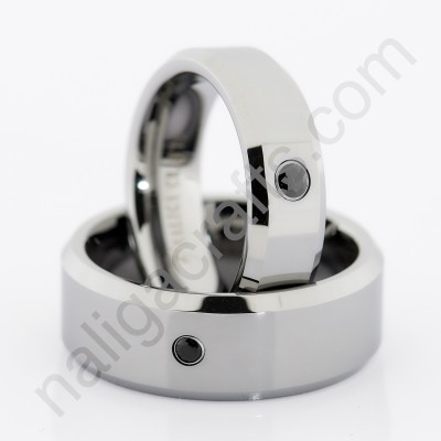 แหวนคู่ Black Spot (6&8มม.)