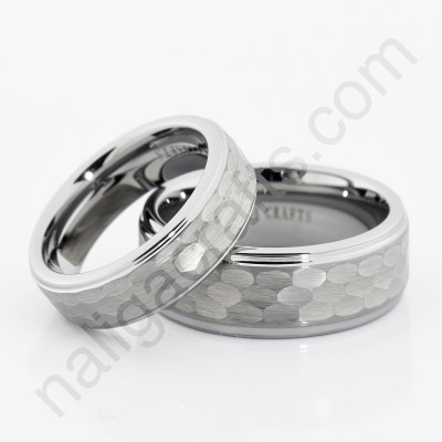 แหวนคู่ Hammered Grey