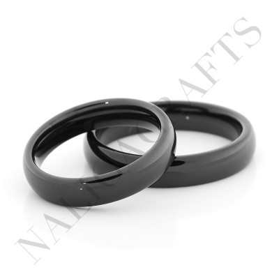 Domed Black Couple (4mm.)