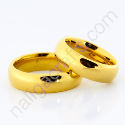แหวนคู่ Domed Gold แหวนคู่ Domed Gold