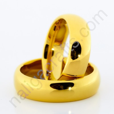 แหวนคู่ Domed Gold