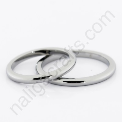 แหวนคู่ Domed Grey (2มม.) แหวนคู่ Domed Grey (2มม.)