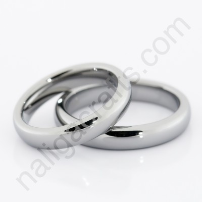 แหวนคู่ Domed Grey (4มม.) แหวนคู่ Domed Grey (4มม.)