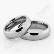 แหวนคู่ Domed Grey (6มม.) แหวนคู่ Domed Grey (6มม.)