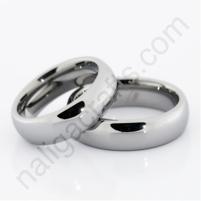 แหวนคู่ Domed Grey (6มม.)