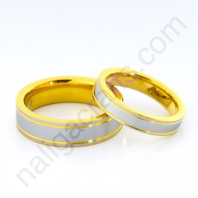 แหวนคู่ Two Golden Grooves แหวนคู่ Two Golden Grooves