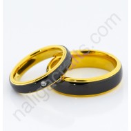 แหวนคู่ Black Gold and Stone