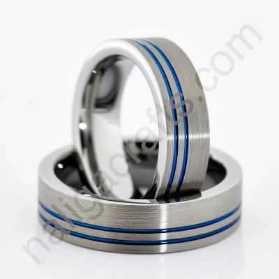 แหวนคู่ Offset blue lines