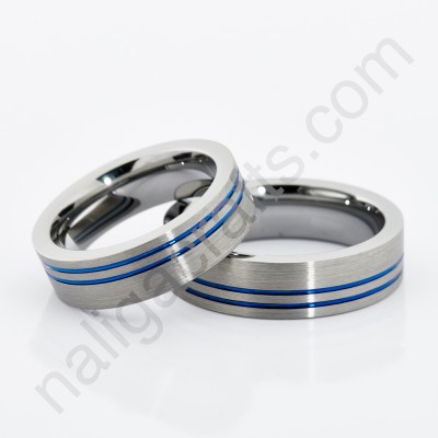 แหวนคู่ Offset blue lines