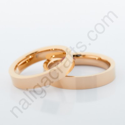 แหวนคู่ Pink Flat Band