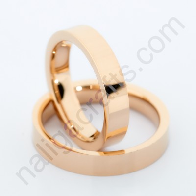 แหวนคู่ Pink Flat Band