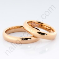 แหวนคู่ Domed Pink แหวนคู่ Domed Pink