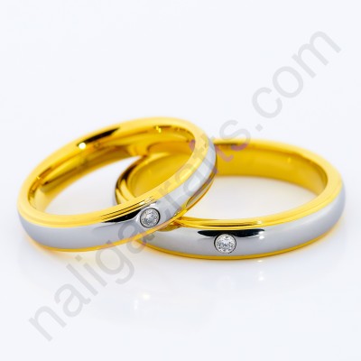 แหวนคู่ Grey Stone Gold