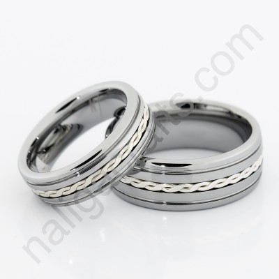แหวนคู่ Silver Twist Domed แหวนคู่ Silver Twist Domed
